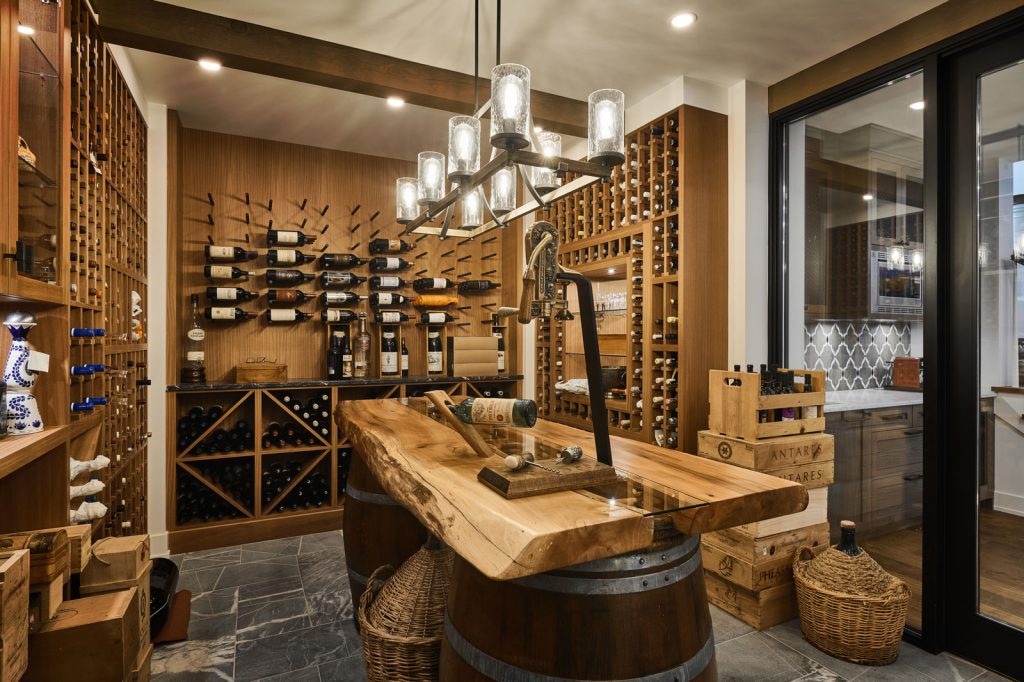 wine cellar in Lands End home