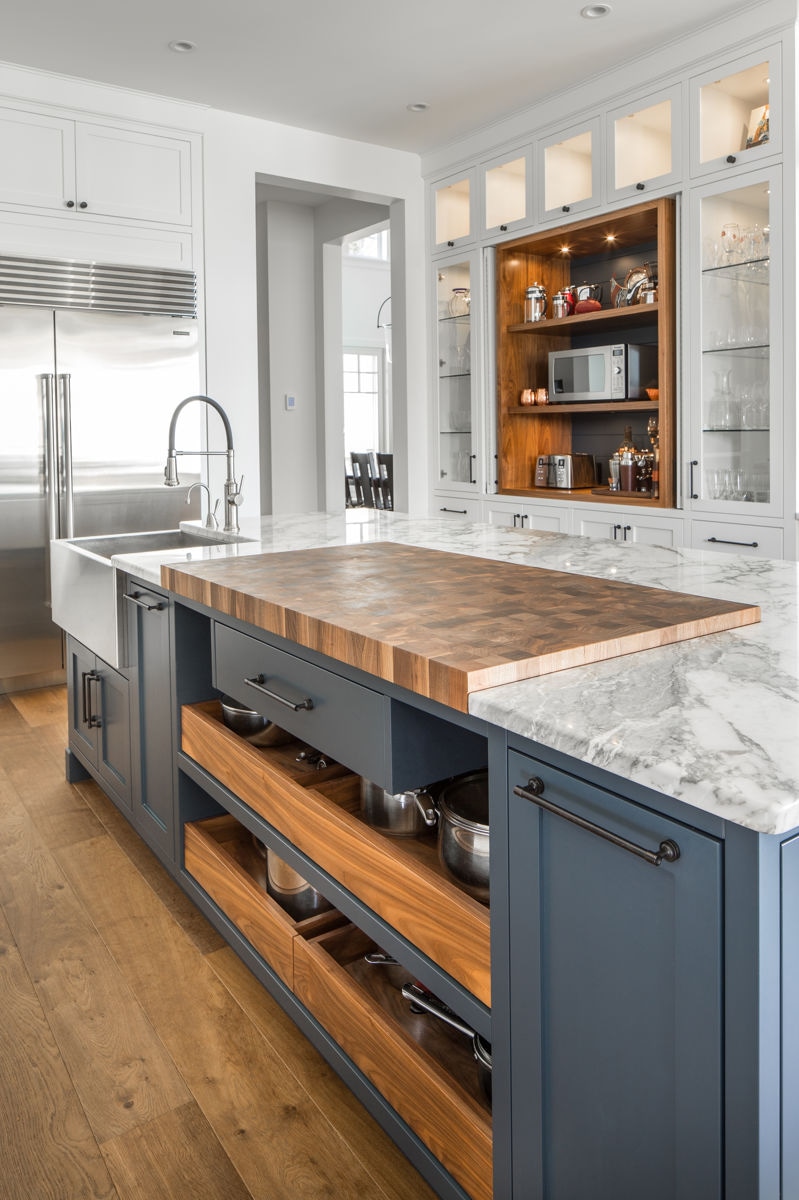 kitchen island of Lands End home