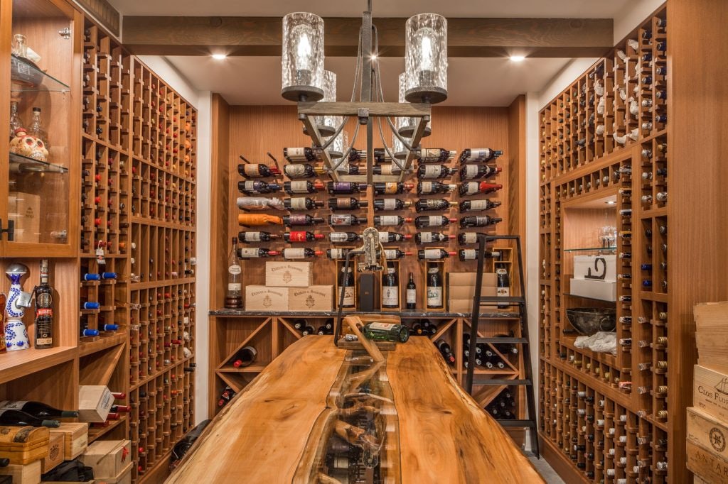 wine cellar in Lands End home