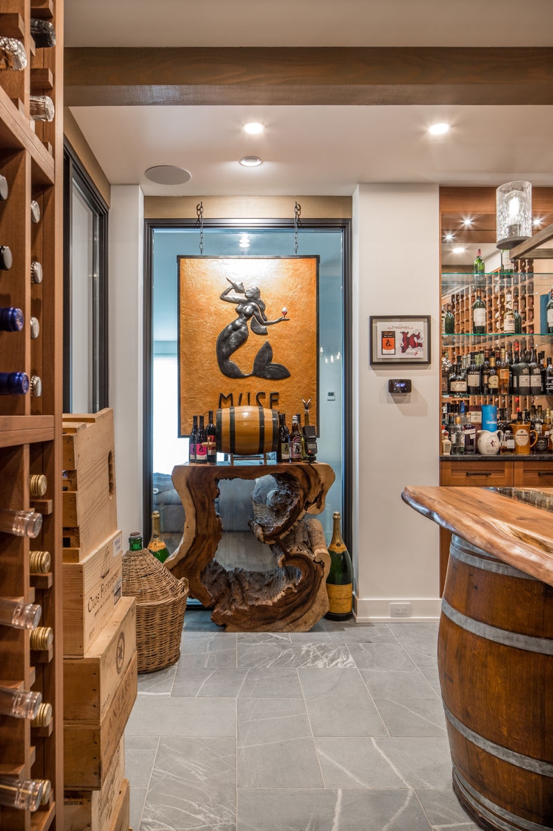 wine cellar in Lands End home